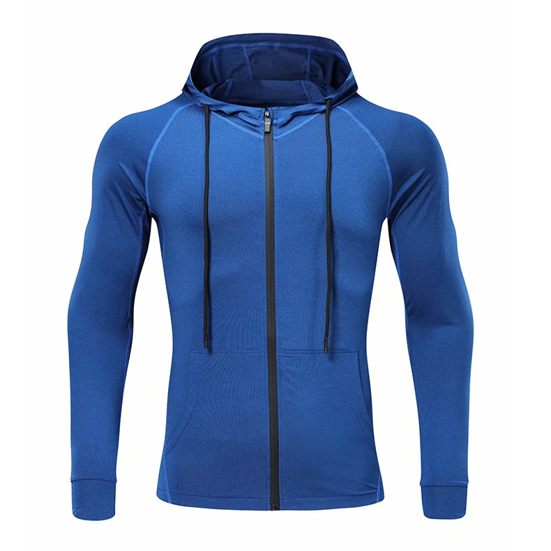 2022 Spring Thin Hooded Sports Jacket Men′s Elastic Running