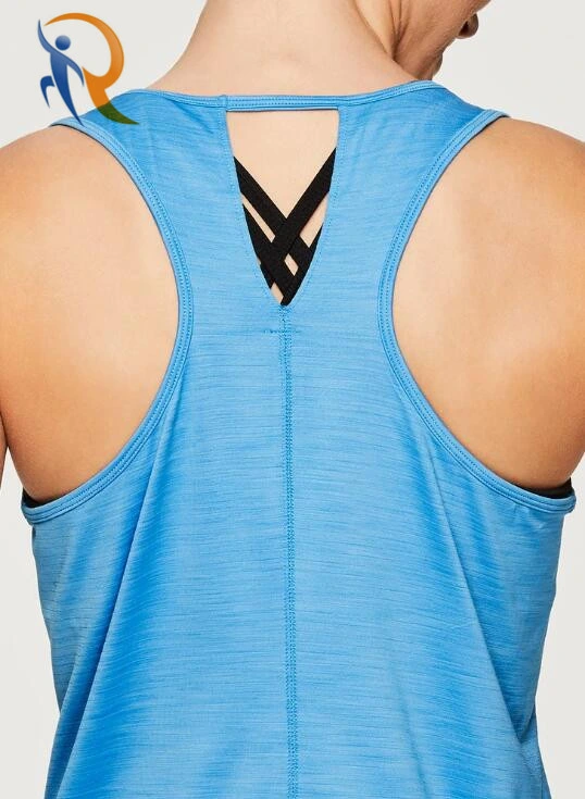 Womens Sleeveless Tank Top Pure Color Custom Design OEM Service Rtm-094