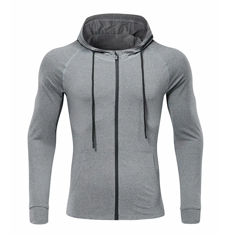 2022 Spring Thin Hooded Sports Jacket Men′s Elastic Running