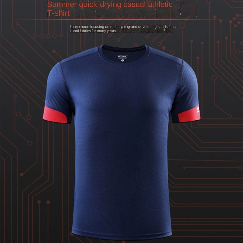 Reflective Pocket Sports Short Sleeve T-Shirt Men and Women Training Breathable Fitness Suit Leisure Fast Dry Running Jacket Short Sleeve