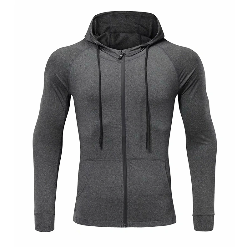 2022 Spring Thin Hooded Sports Jacket Men′s Elastic Running