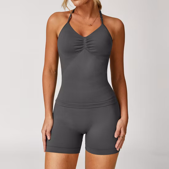 Recién llegado, moda personalizada, Fitness para mujer, Black out, Yoga, sujetador deportivo, Top