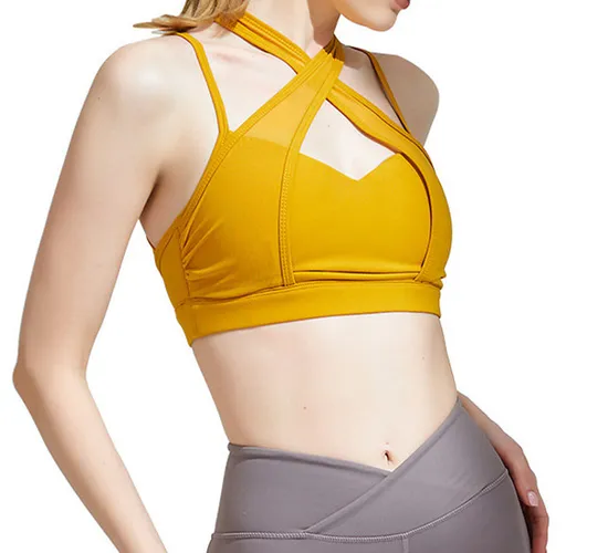 Venta al por mayor en blanco Race Back Poliéster Top de entrenamiento para mujer Camiseta Gym Tank Top