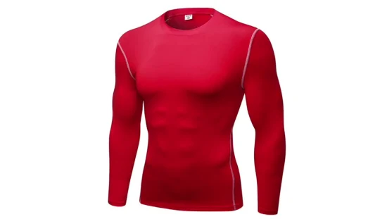 Hombres Compresión Tops Correr Gimnasio Entrenamiento Deportes Fitness Correr Mangas largas Dry-Fit Base Layer, Capa base de entrenamiento Térmica Manga larga Wbb14451