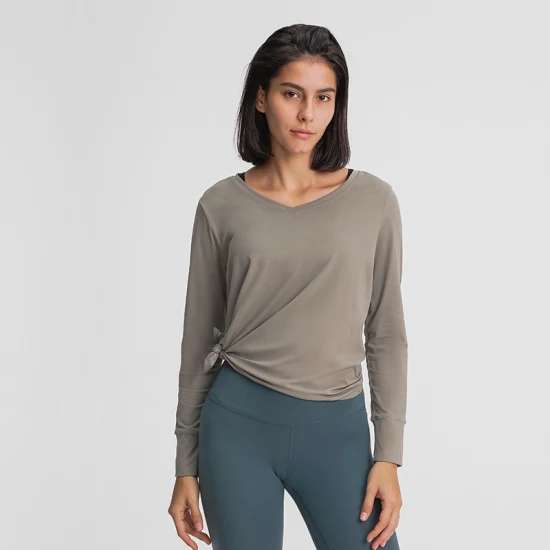 Muestra gratis, nueva ropa deportiva de verano para mujer, camiseta deportiva para correr, camiseta transpirable de manga corta para Yoga, triangulación de envíos